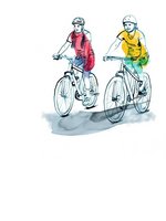 Illustration von Radfahrenden