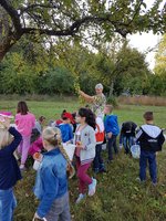 Kinder auf der Streuobstwiese