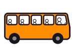 Icon Orangener Bus