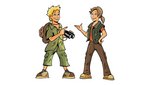 Die beiden Maskottchen der Junior Ranger: Lars und Lotta