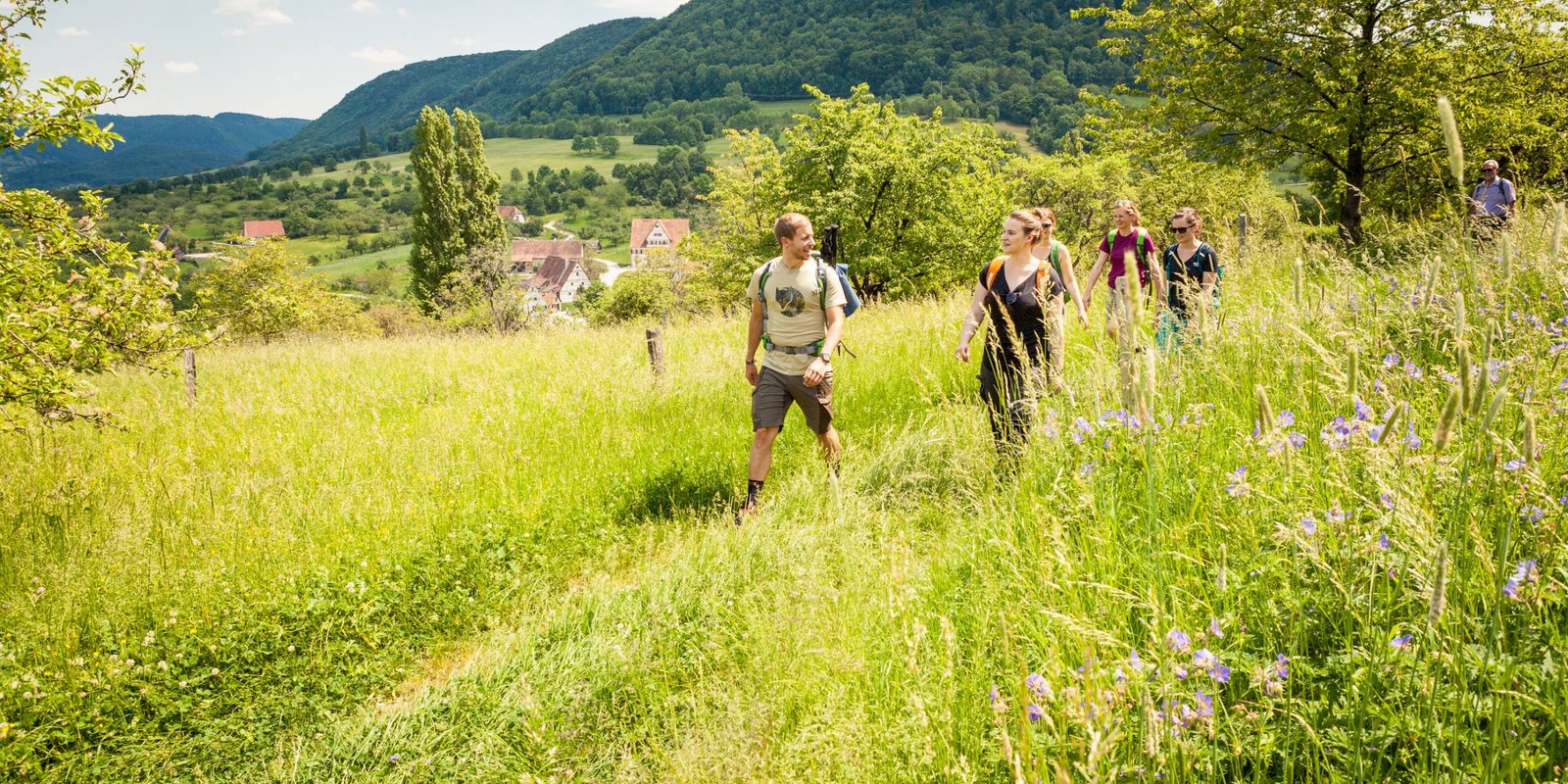 Wanderer auf dem Engelberg